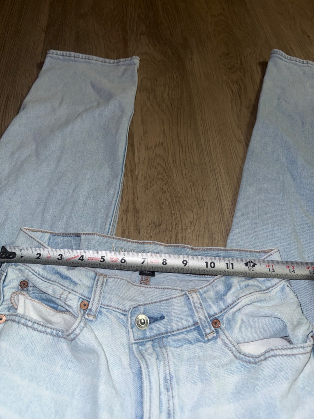 Y2K American Eagle Light Wash Baggy Jeans Skater Wide Leg 90s Vintage Vibes - Picture 6 of 10